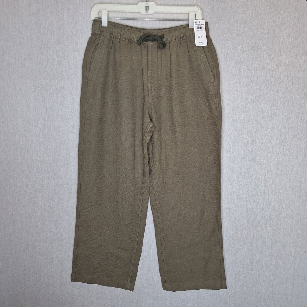 NWT Abercrombie & Fitch Baggy Pull OnTextured Wide Leg Pants Size S/M Casual Rel